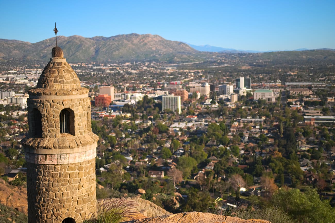 A hillside view over an Inland Empire community